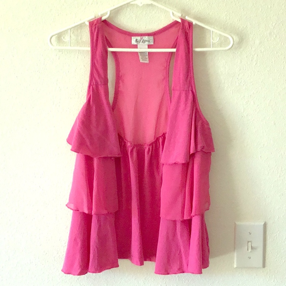 Mesh Layered Open Tank Top